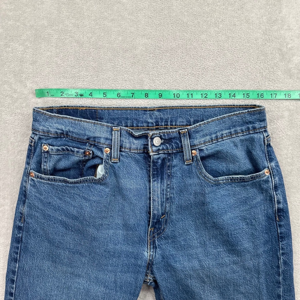 Levi's 505 Regular Fit Jeans Mens 32x32 (Fit 32x31) Blue Medium Wash Straight - Picture 8 of 13
